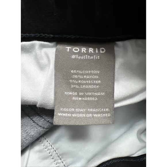 Torrid Womens Premium Sky High Skinny Fit Size 18R Dark Wash Denim Jeans - Picture 6 of 12